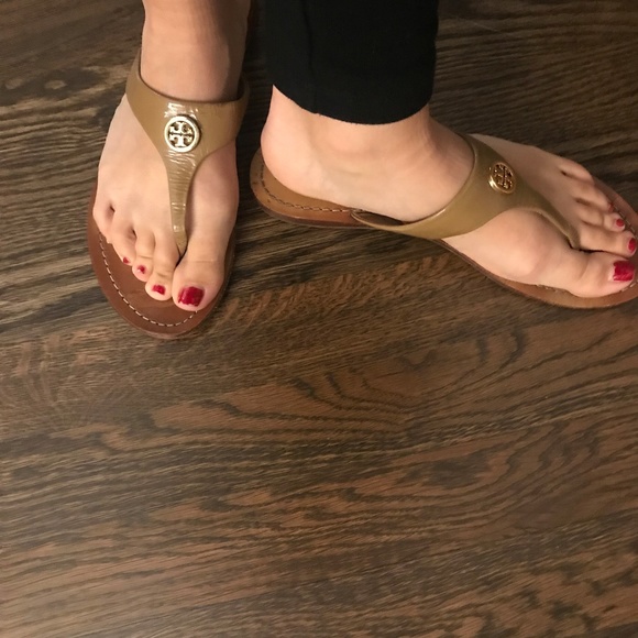 Tory Burch Tan Leather Sandals - Picture 1 of 4